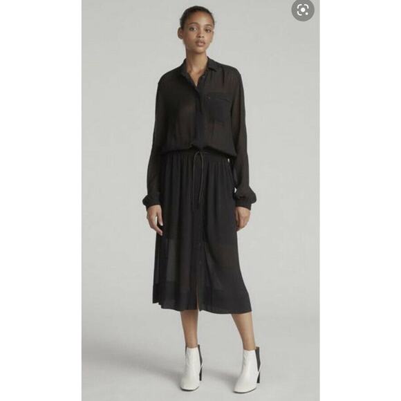 rag & bone Dresses & Skirts - Rag & Bone black Shelly Dress 0 midi NWT $595